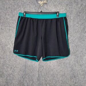 Under Armour Womens‎ 3XL Shorts Black Teal Unlined Athletic Running Gym Workout